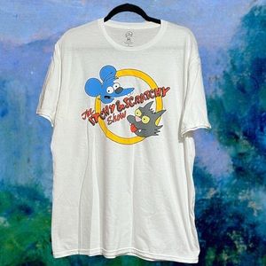 The Simpsons Itchy and Scratchy Show Logo T-Shirt Large NWOT.